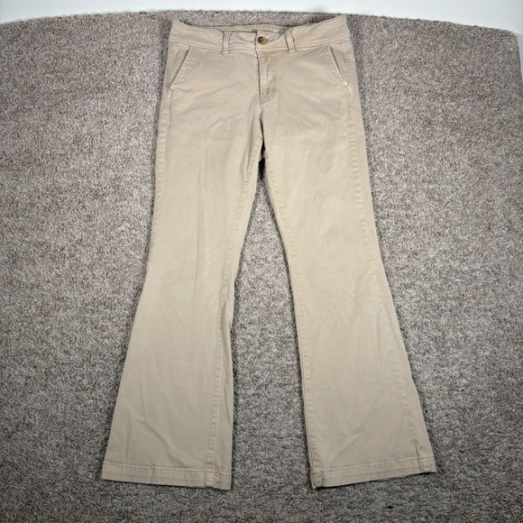 American Eagle Outfitters Pants - American Eagle Outfitters Womens Kick Boot Pants Tan Khaki Size 10 Short